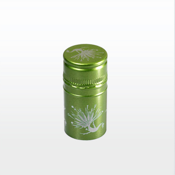 Glittering Aluminum Plastic Bottle Twist Top Cap